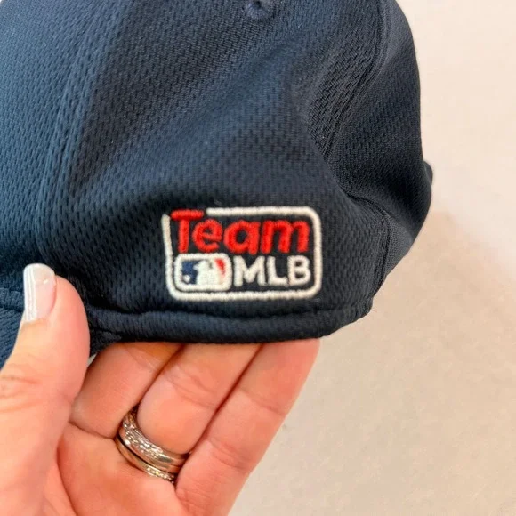 OC Sports Milwaukee Brewers Hat OSFM Navy Blue MLB Baseball Team Adjustable EUC - Picture 3 of 6